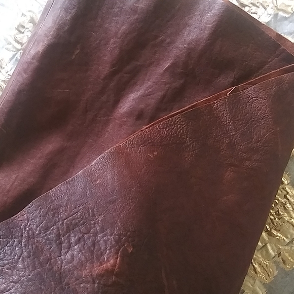 SOLD. Organic John Patrick Distressed Leather Skirt - Picture 16 of 16